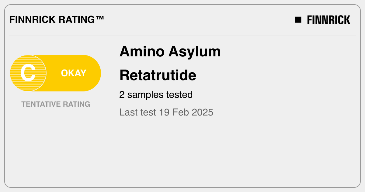 amino asylum melanotan Amino Asylum: Retatrutide tests and rating - Finnrick