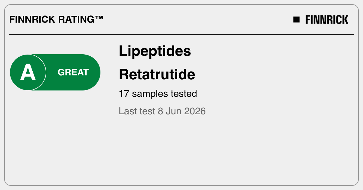 retatrutide at 17 Lipeptides: Retatrutide tests and rating - Finnrick