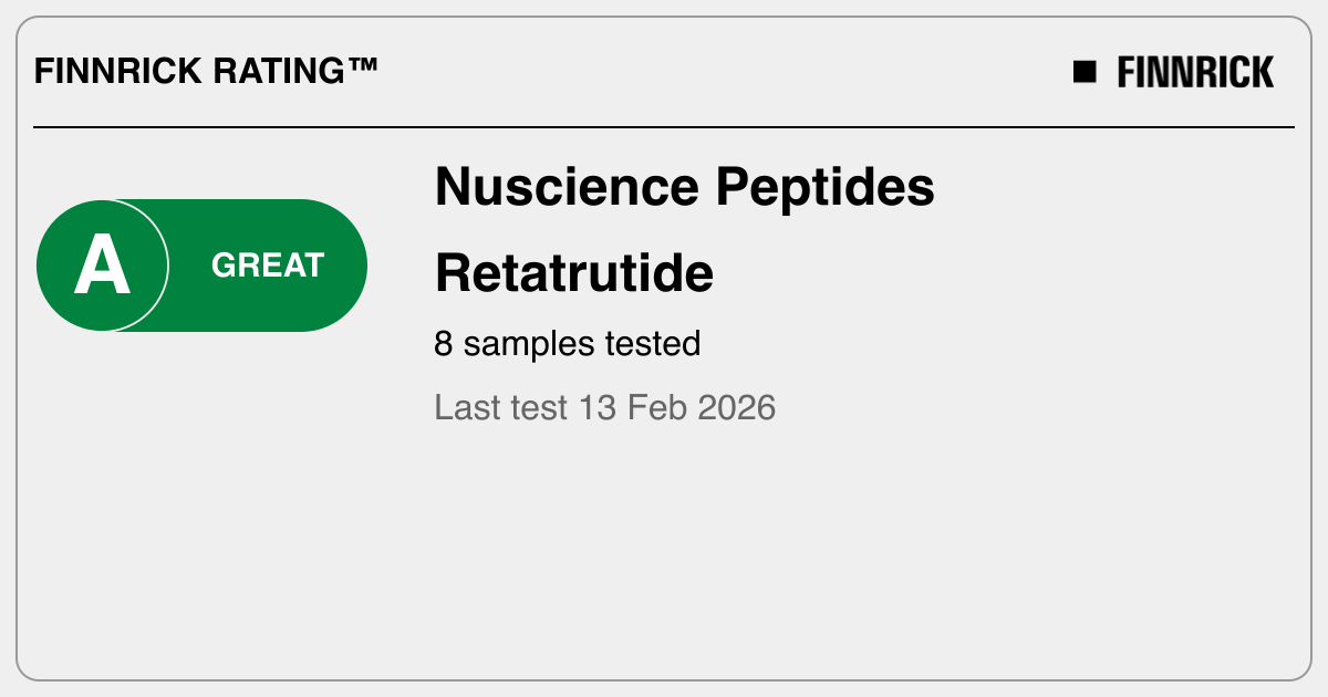 nuscience peptides retatrutide Nuscience Peptides: Retatrutide tests and rating - Finnrick