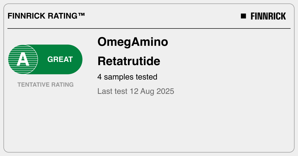 OmegAmino: Retatrutide tests and rating - Finnrick
