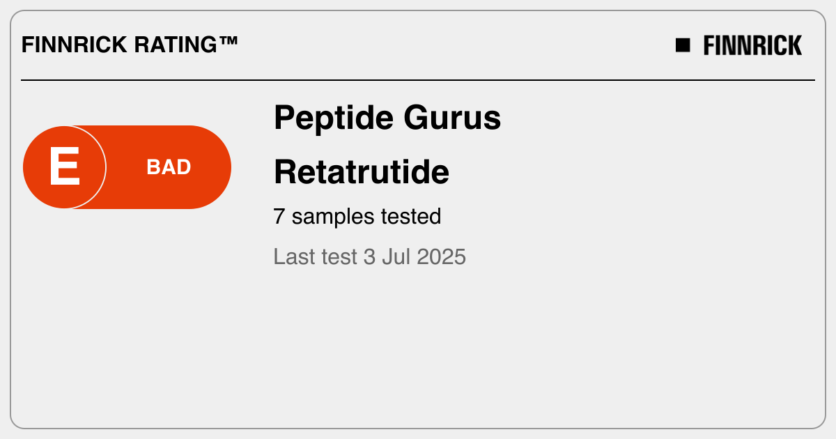 peptide gurus retatrutide Peptide Gurus: Retatrutide tests and rating - Finnrick