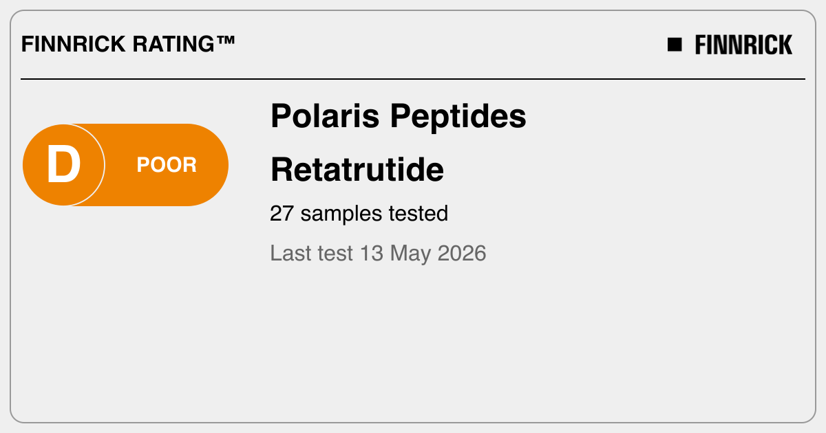 Polaris Peptides: Retatrutide tests and rating - Finnrick
