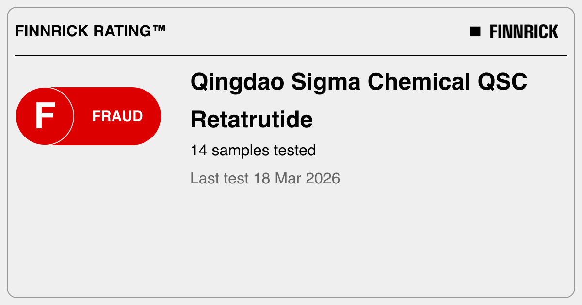 qingdao sigma chemical tirzepatide Qingdao Sigma Chemical QSC: Retatrutide tests and rating - Finnrick