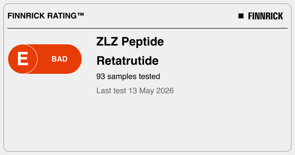zlz peptide retatrutide ZLZ Peptide: Retatrutide tests and rating - Finnrick