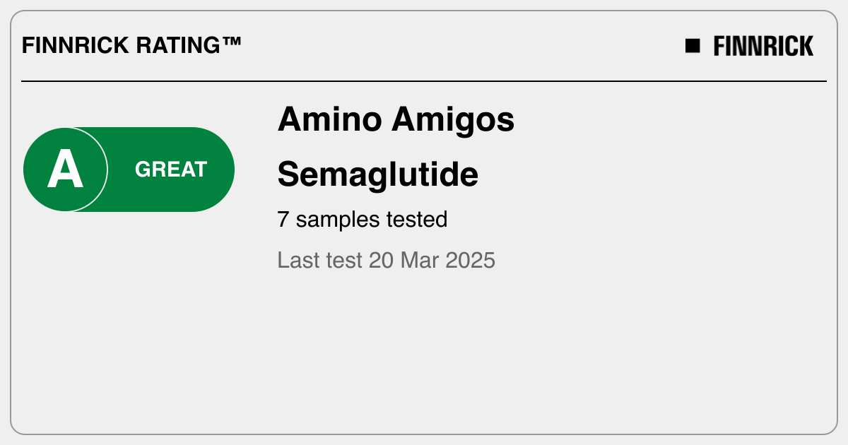 Amino Amigos: Semaglutide tests and rating - Finnrick Amino Amigos: Semaglutide tests and rating - Finnrick