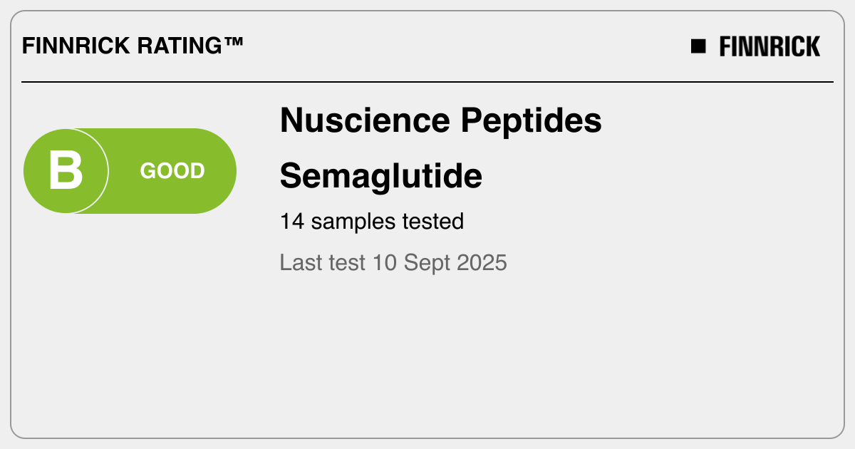 nuscience peptides semaglutide Nuscience Peptides: Semaglutide tests and rating - Finnrick