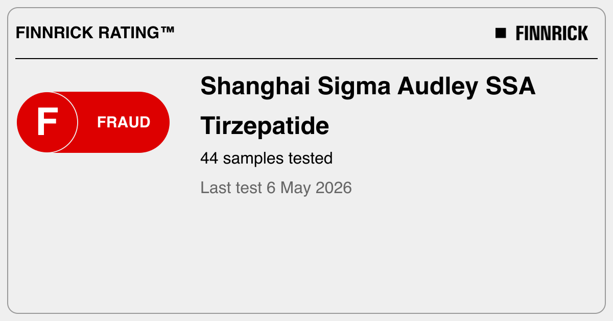sigma audley tirzepatide Shanghai Sigma Audley SSA: Tirzepatide tests and rating - Finnrick